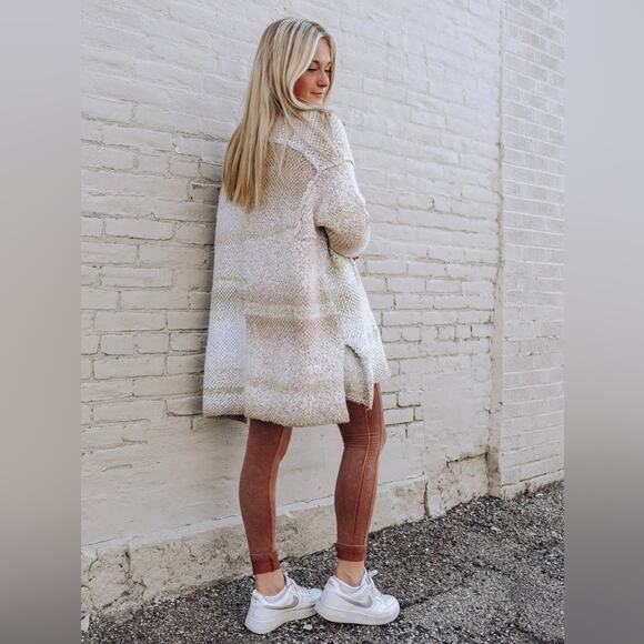 Free People Daydreamer Slouchy Oversized Knit Cozy Cardigan XS - Picture 6 of 9